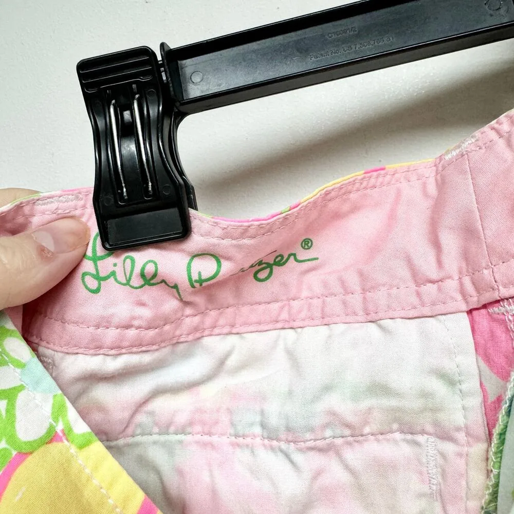 LILLY PULITZER Shorts Womens Callahan Bright Floral Daisy Cotton Resort Beach 0 - Image 5