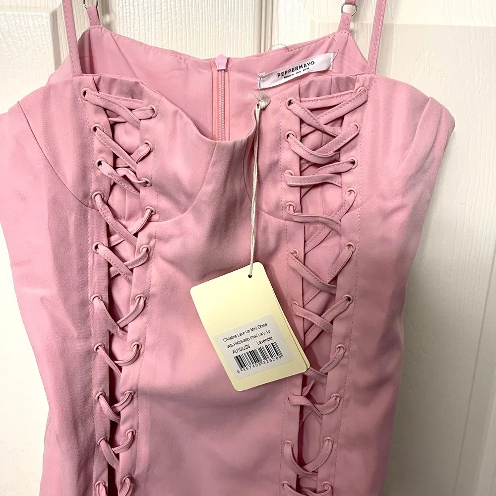 Peppermayo Lace Up Mini Dress!  NWT! - Image 7