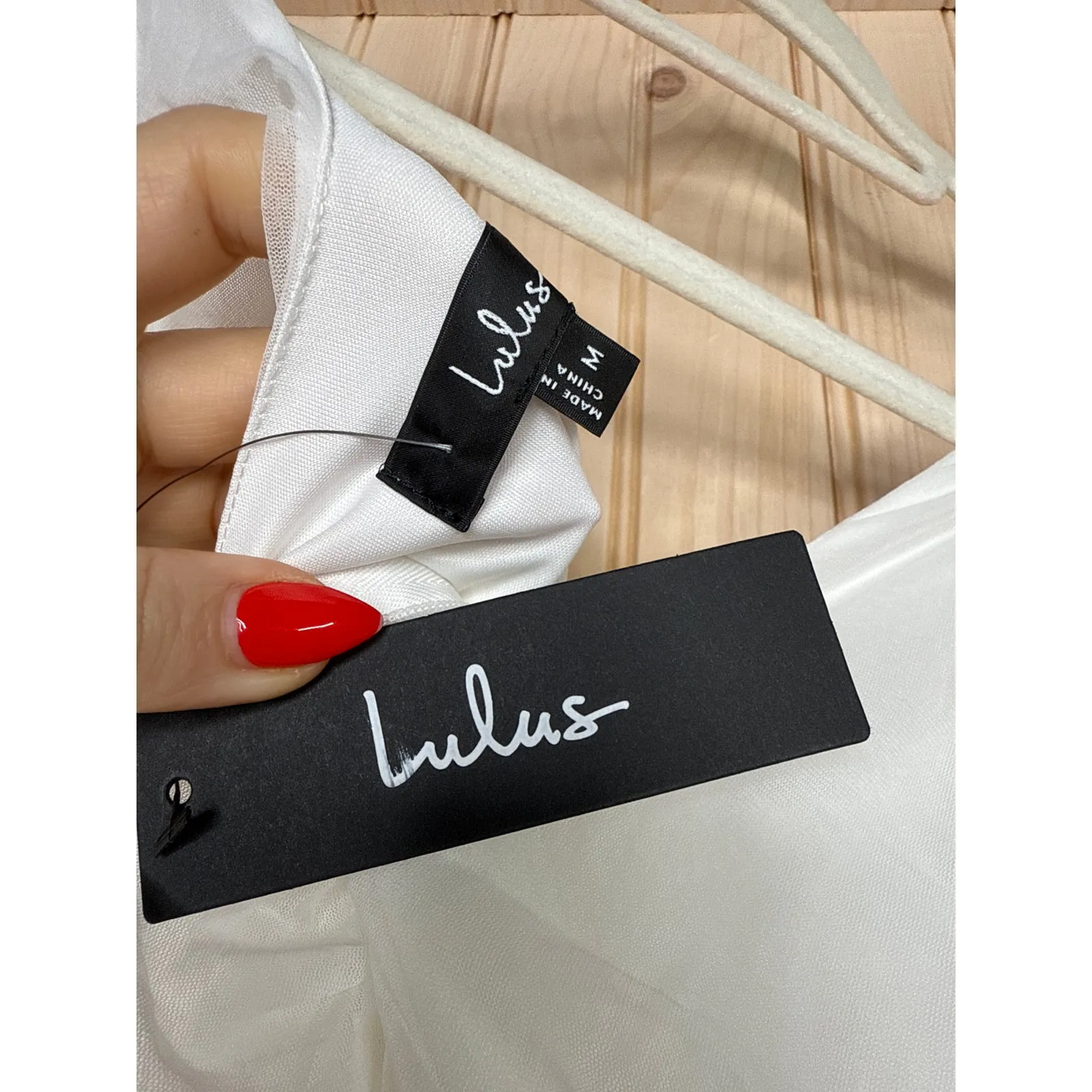 NWT Lulus V.I.P. Treatment White Mesh Ruched Bodycon Midi Dress Party Sexy Sz M - Image 6