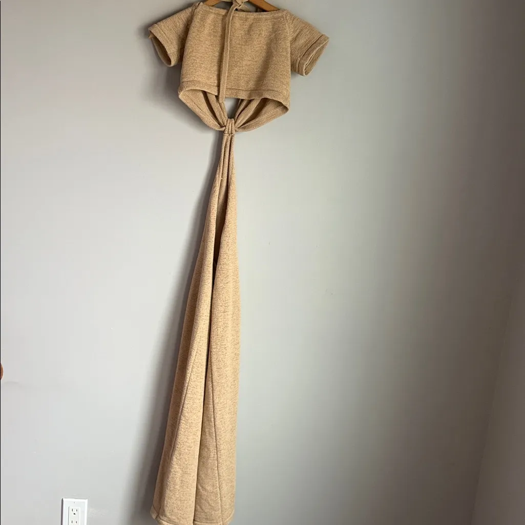 CULT GAIA Alicia Knit Dress in Sand Small - Image 3