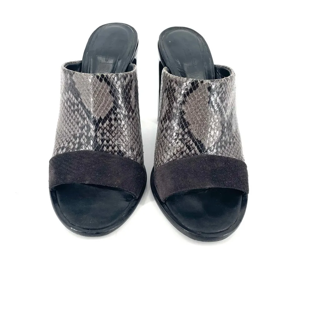 Rag & Bone Tristan Snake-Print Mule Sandal, Asphalt - Image 4