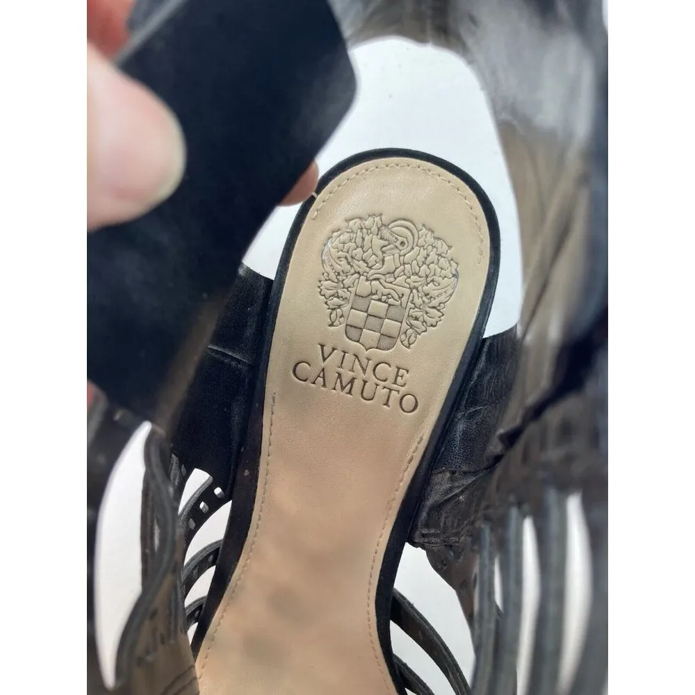 Vince Camuto Heels Women’s Size 9 Black Perforated Caged Gladiator Fairy Grunge - Image 14