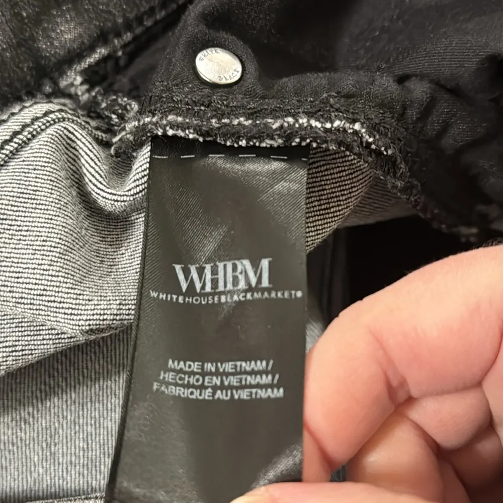 White House Black Market Tuxedo Sequin Striped Straight cropped jeans Size 10 - Image 13