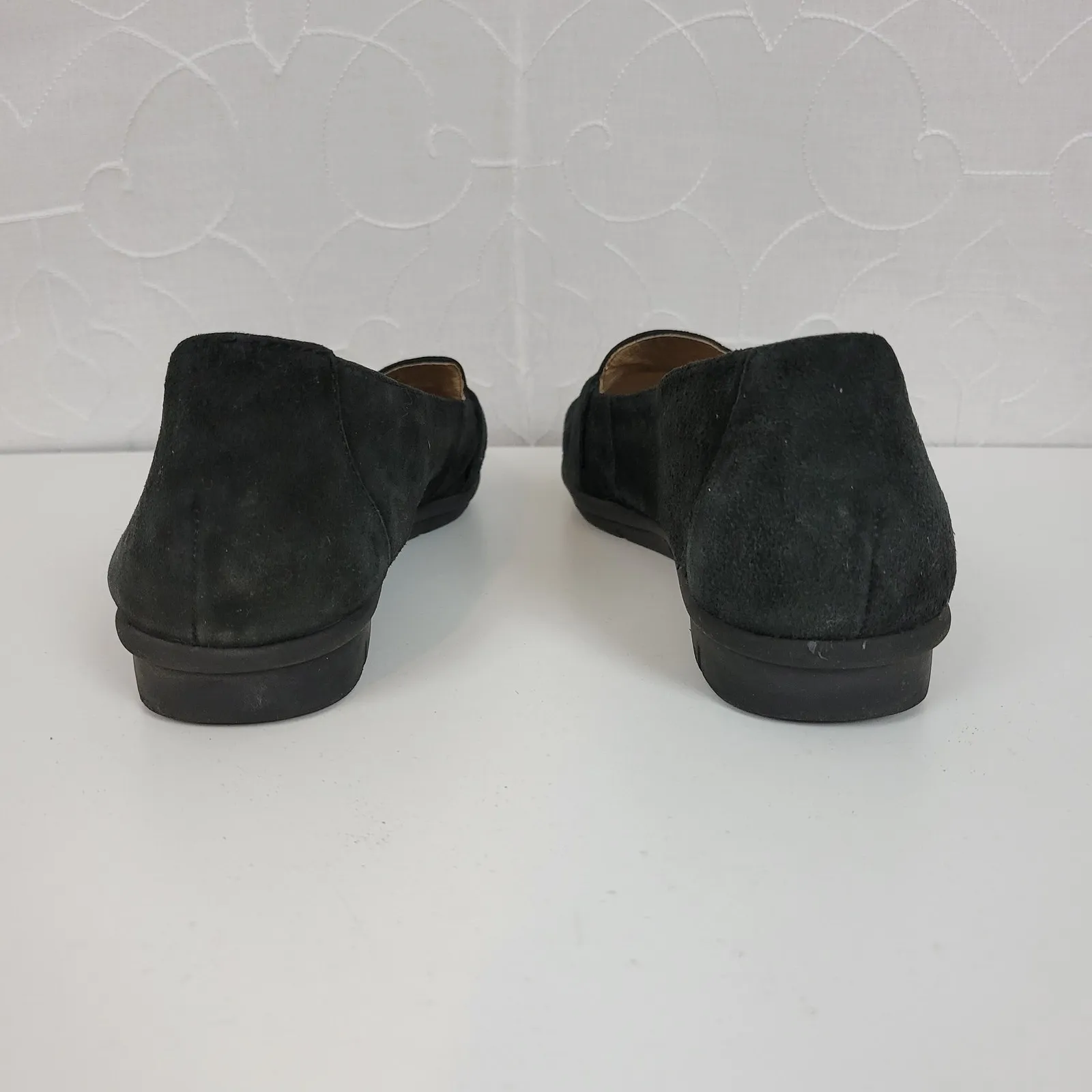SOUL Naturalizer Lindsay‎ Womens Shoes Size 9 Black Suede Leather Slip On Flats - Image 9
