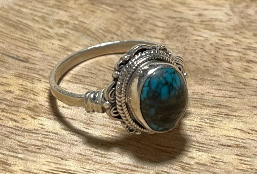 Turquoise 925 Sterling Silver Ring - Image 5