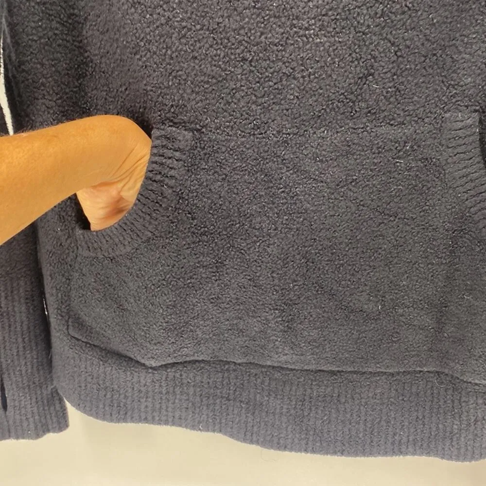 Barefoot Dreams cozychic lite fuzzy ho Lo thumb holes warm shirt black soft sz S - Image 3