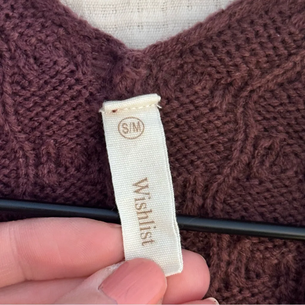 Wishlist Wool Blend Cable Knit Open Cardigan Women’s Size S/M - Image 7