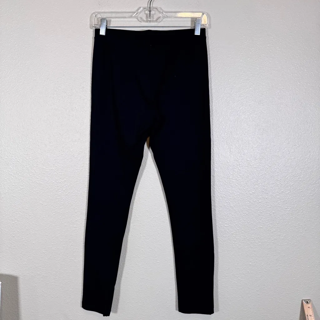 Drew Black Faux Leather High Rise Leggings Womens S Preppy Fall Straight - Image 8