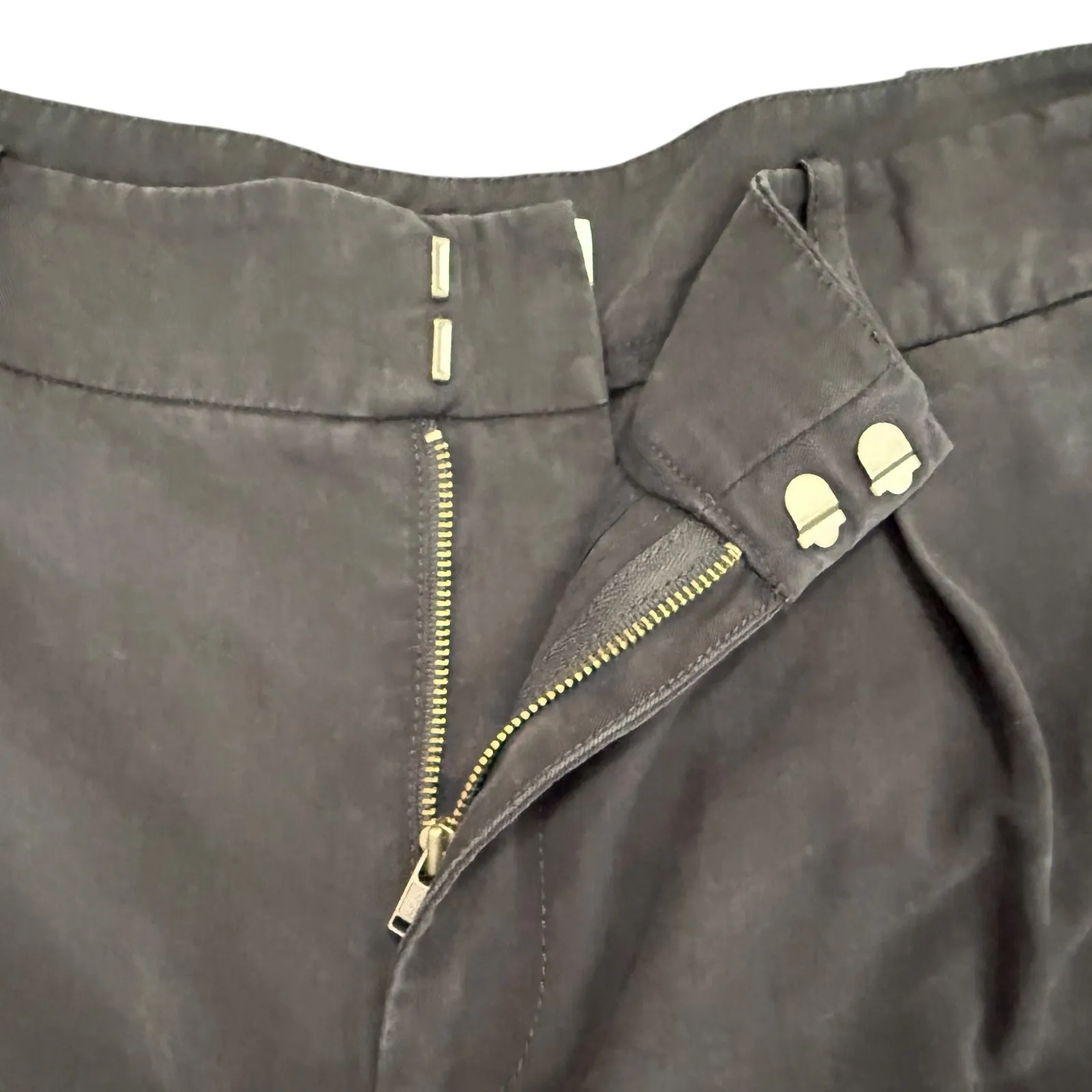 Kate Spade Black‎ Cropped Pants Pleated Elastic Waist Tencel Size 12 Career - Image 4