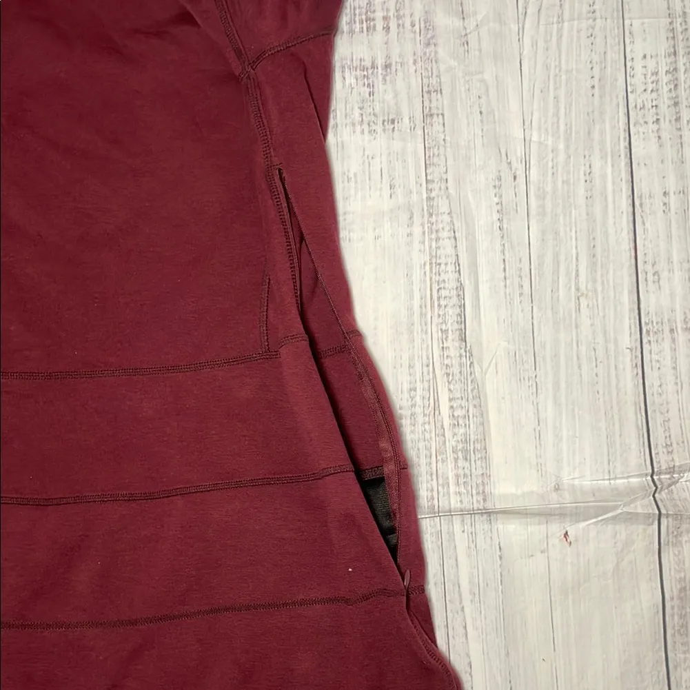 Athleta Red Peplum Sheath Dress 3/4 Raglan Sleeves - Image 6