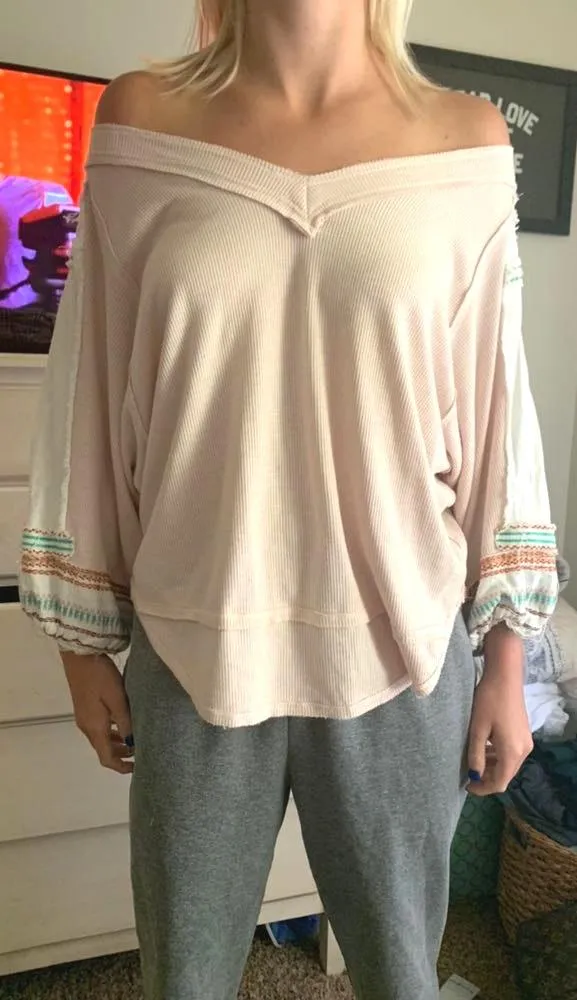 Free People light pink top - Image 2