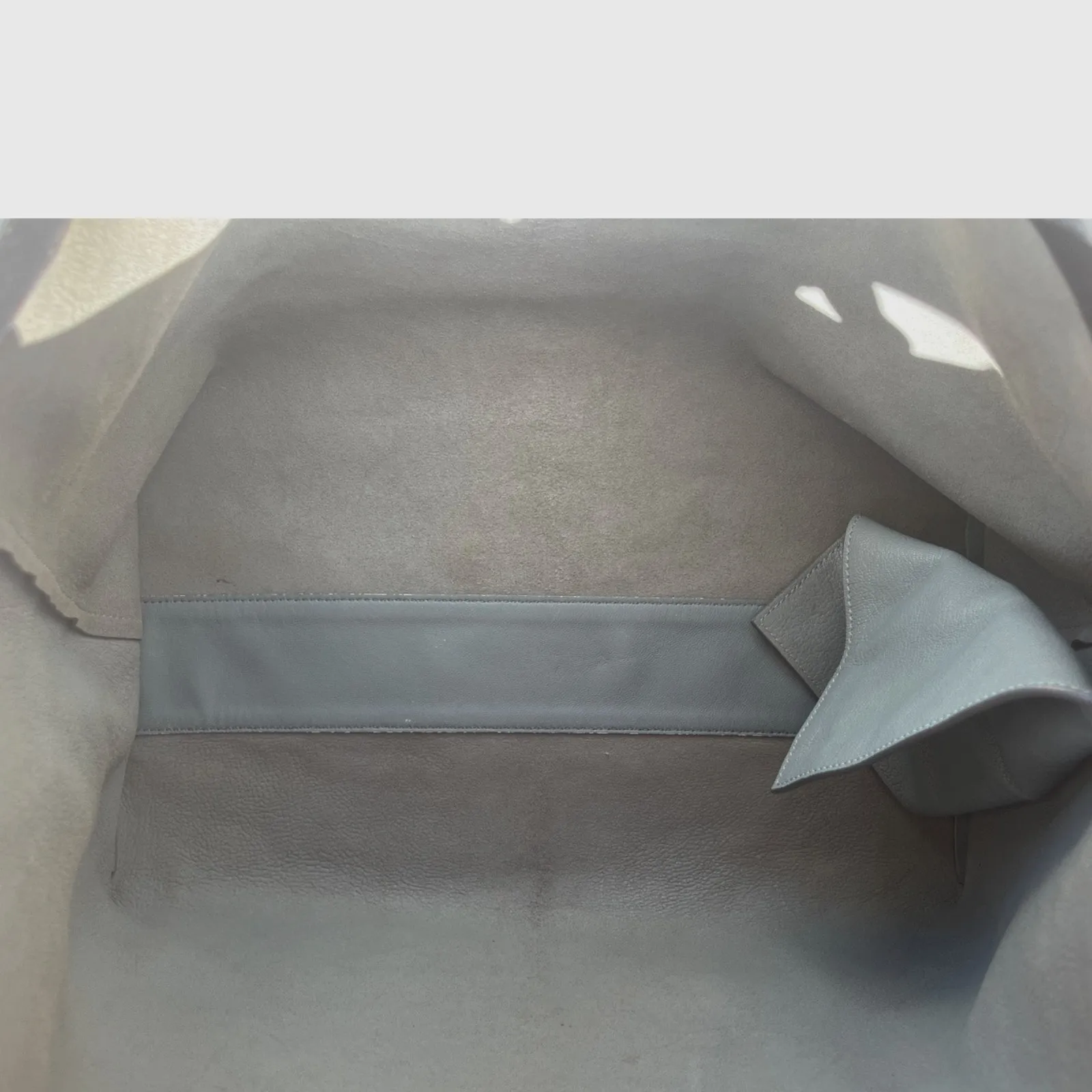 Chloé Dylan Leather Tote Baby Blue Gray Made In Italy Gold Hardware Carryall - Image 10