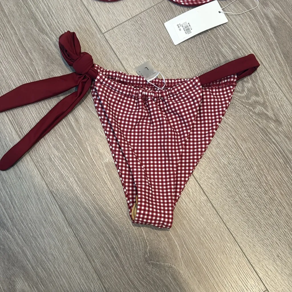 BNWT Sundaze Brunch Parker Adjustable Bikini Bottom Size Large Red - Image 4