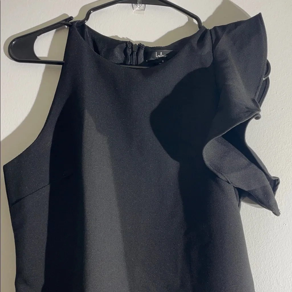 Lulu's Classic Black One-Shoulder Dress - Image 4