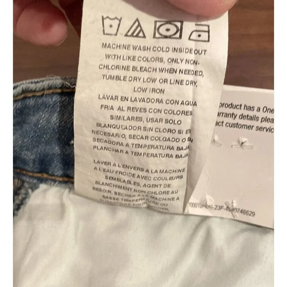 Lee Size 10M Mid Rise Essential Indigo Knee Length Denim Skirt Cargo Stretch NEW - Image 4