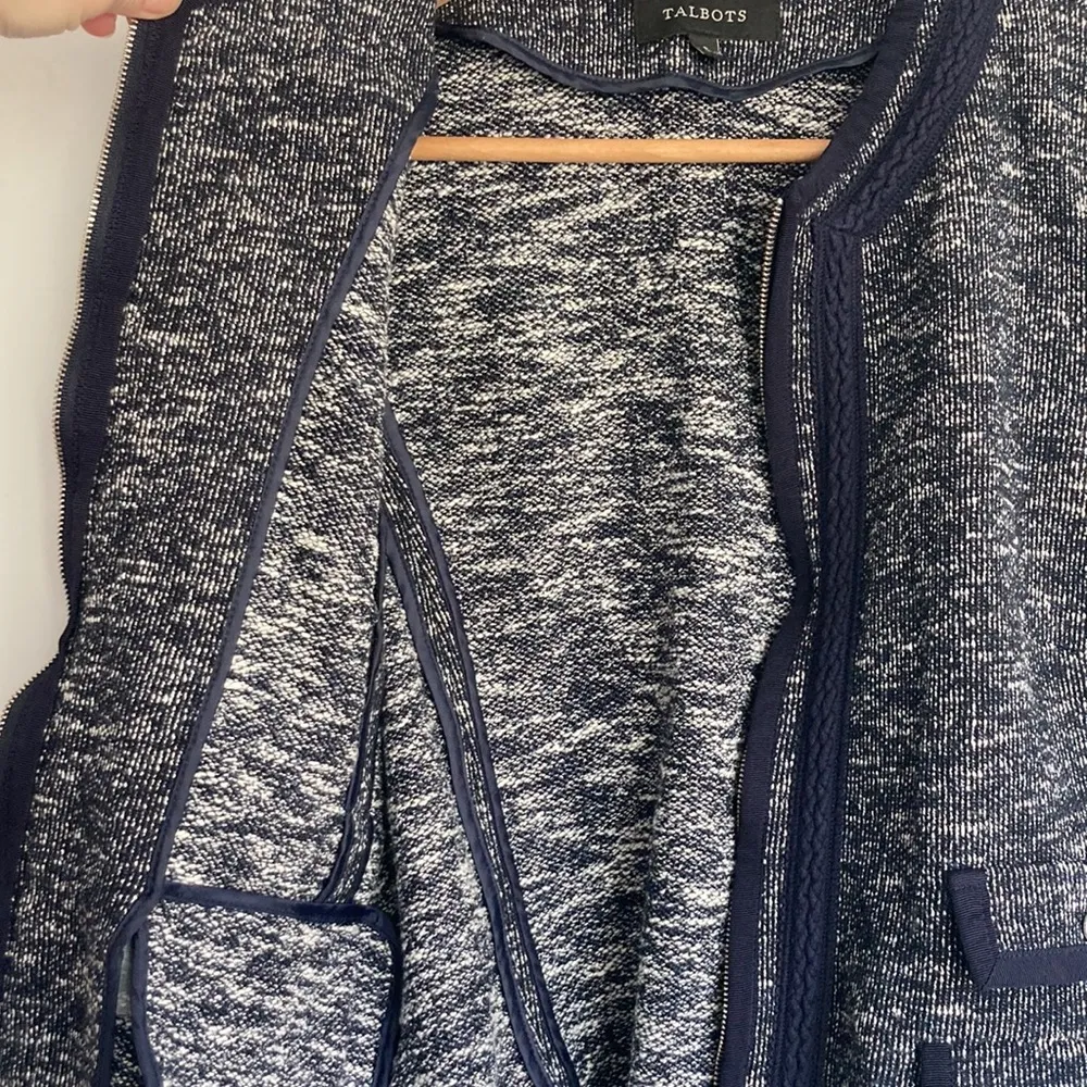 Talbots|Tweed Zippered Blazer sz 8 - Image 7