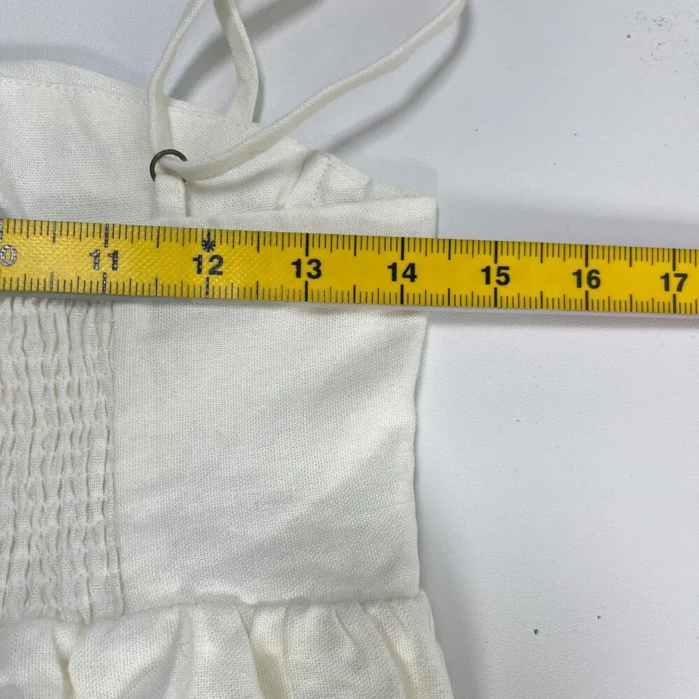 NWOT Farm Rio Linen Blend White Sleeveless Maxi Dress Size S - Image 13