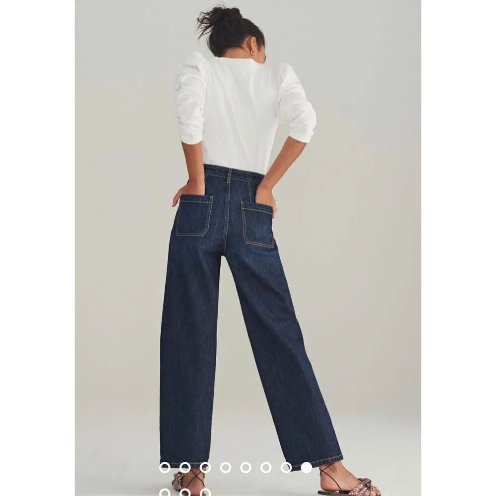 Pilcro The Column Straight Jeans Medium Dark Wash 31 - Image 5