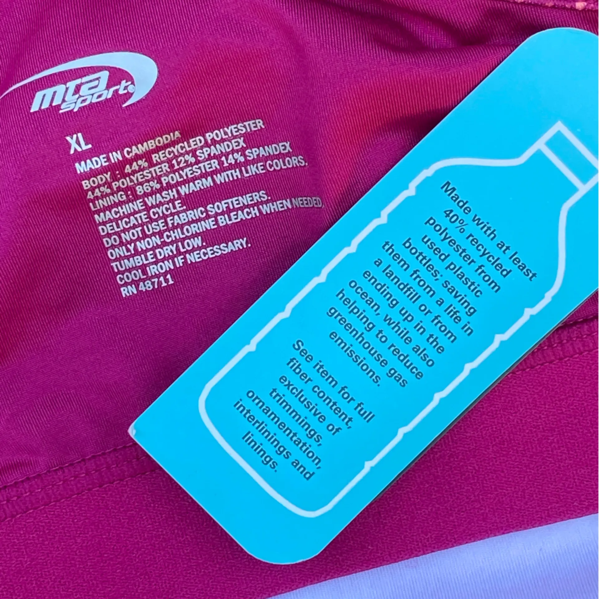 Mta Sport XL Women's Active Sports Bra Top Fast dry orange/cranberry - Image 5