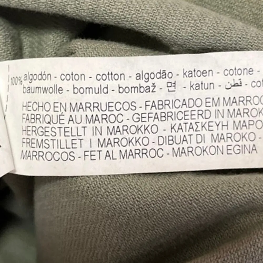 Zara Green Corduroy Long Sleeve Collared Button Up Shirt Shacket Jacket Top XS - Image 4