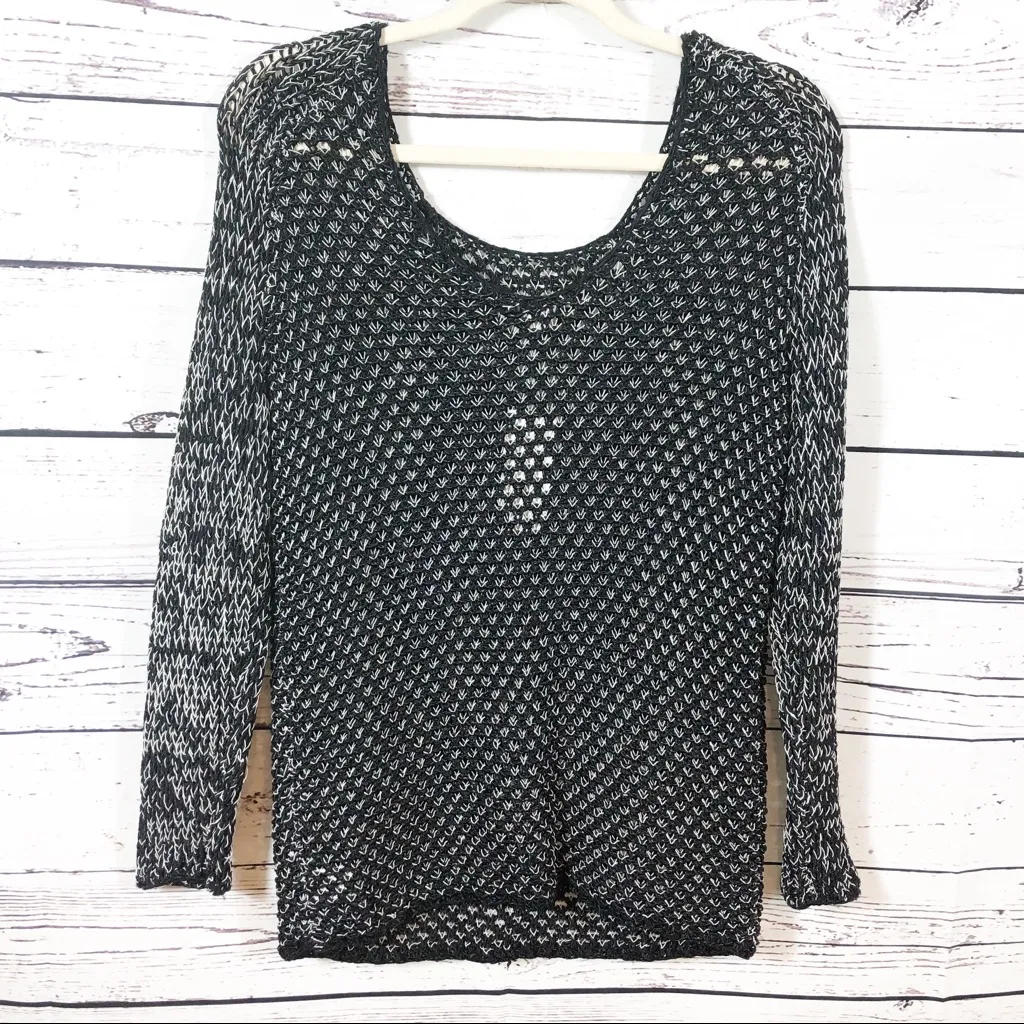 Helmut Lang  Long Sleeve Pullover: Destroyed Sheen - Image 4