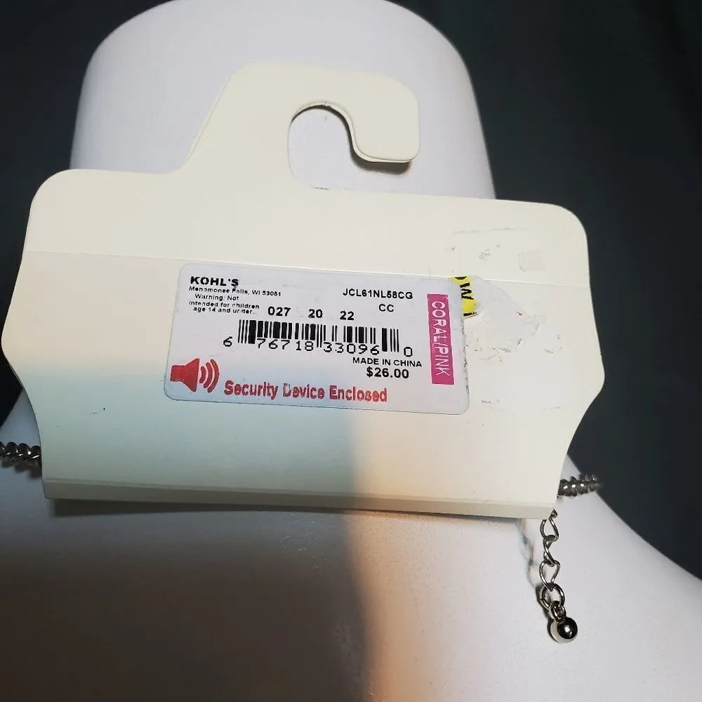 NWT Color Coral Pink Necklace Pink - Image 5