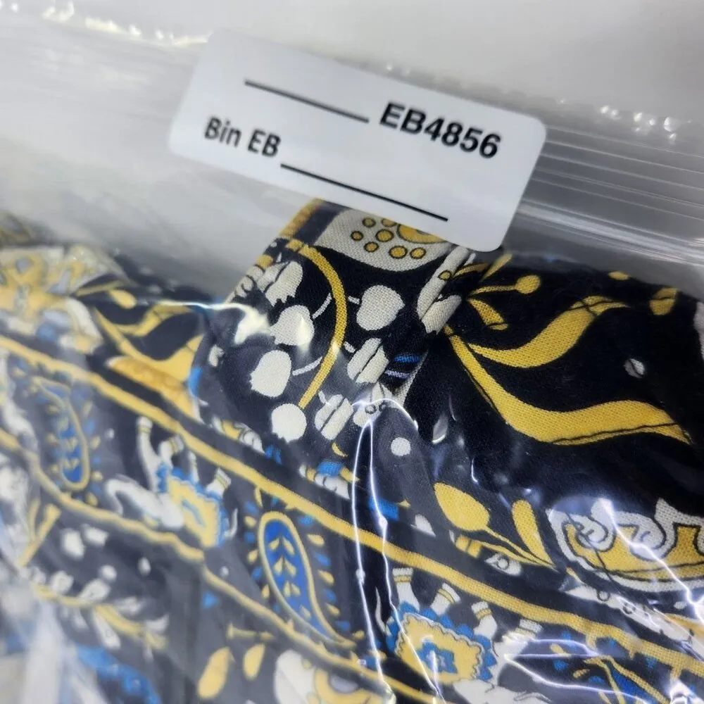 Vera Bradley Lizzy Ellie Blue Yellow Floral Paisley Crossbody Purse & Wallet Duo - Image 15