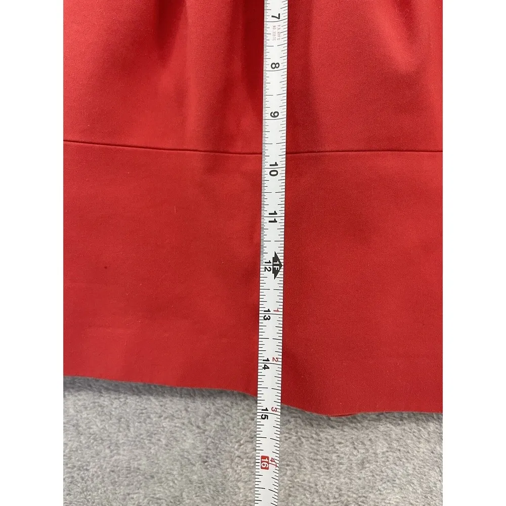 Zara Basic Women's Skirt Tulip A Line Solid Coral Size XS Acetate - Image 7