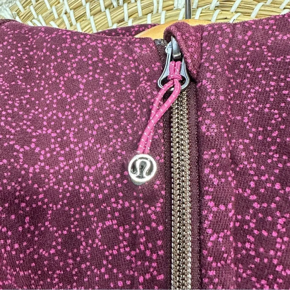 Lululemon Scuba Hoodie III Jacket Star Pixel Raspberry Bordeaux Drama Size 6 - Image 14