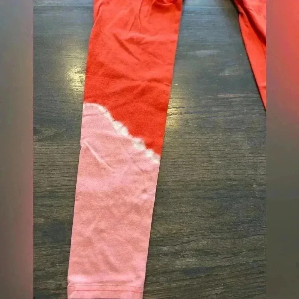 Wild Fable Two-Tone Red‎ Tie-Dye Athletic Leggings Workout Yoga Pants F9 - Image 4