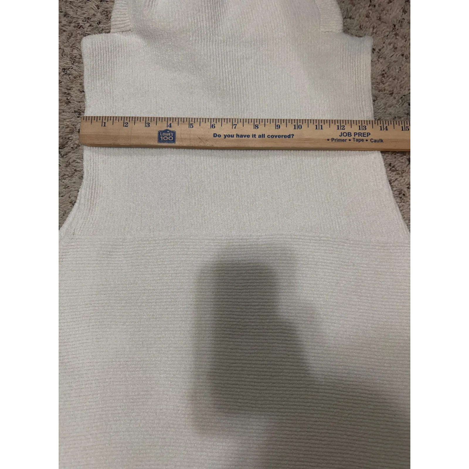 Free People M Isla Ottoman Sweater Slouchy‎ Sleeveless Ivory Tunic Turtleneck - Image 11