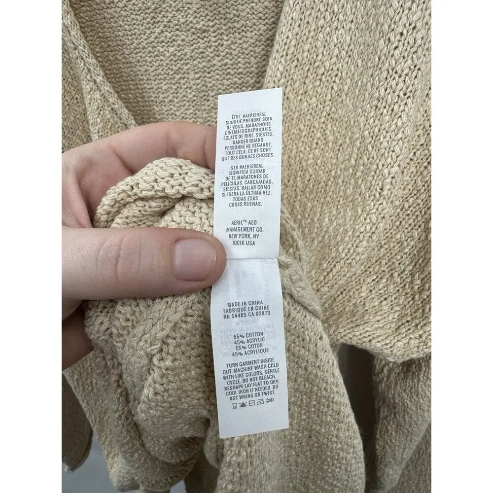 Sweater Women Large Cream Oversized NEW Slouchy Drop Shoulder Granolagirl - Image 5