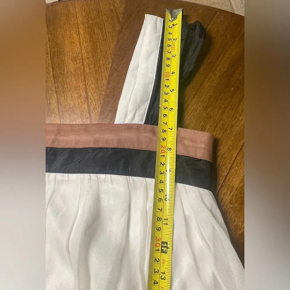 100% Silk Sleeveless Cocktail Dress Embroidery Funky Size Large - Image 8