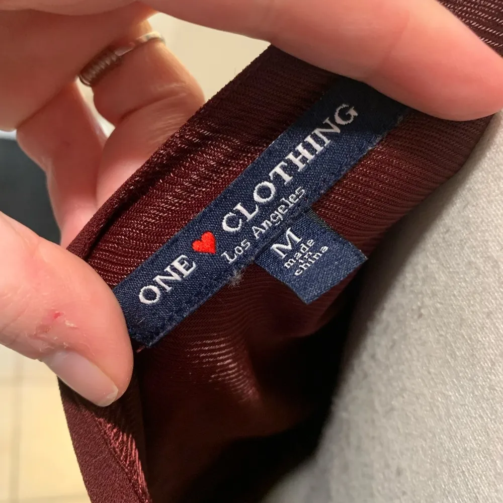 One Clothing | long sleeve open back maroon dress size medium - Image 5