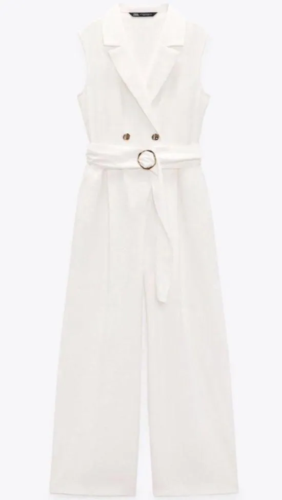 Zara off-white Belted Wrap Jumpsuit BLOGGERS
FAV! NWT - Image 10