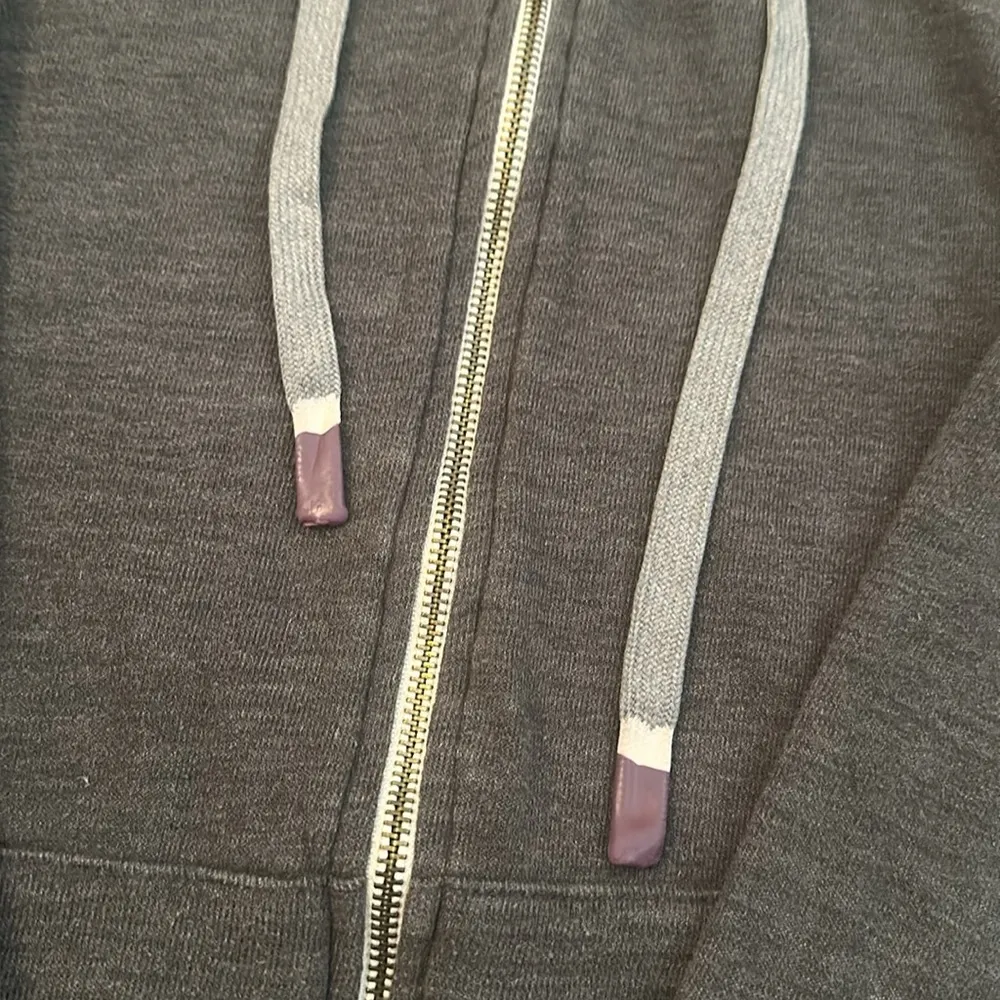 Peloton Women’s Piped Cord Star Logo Gray Full Zip Hoodie Size M - Image 5