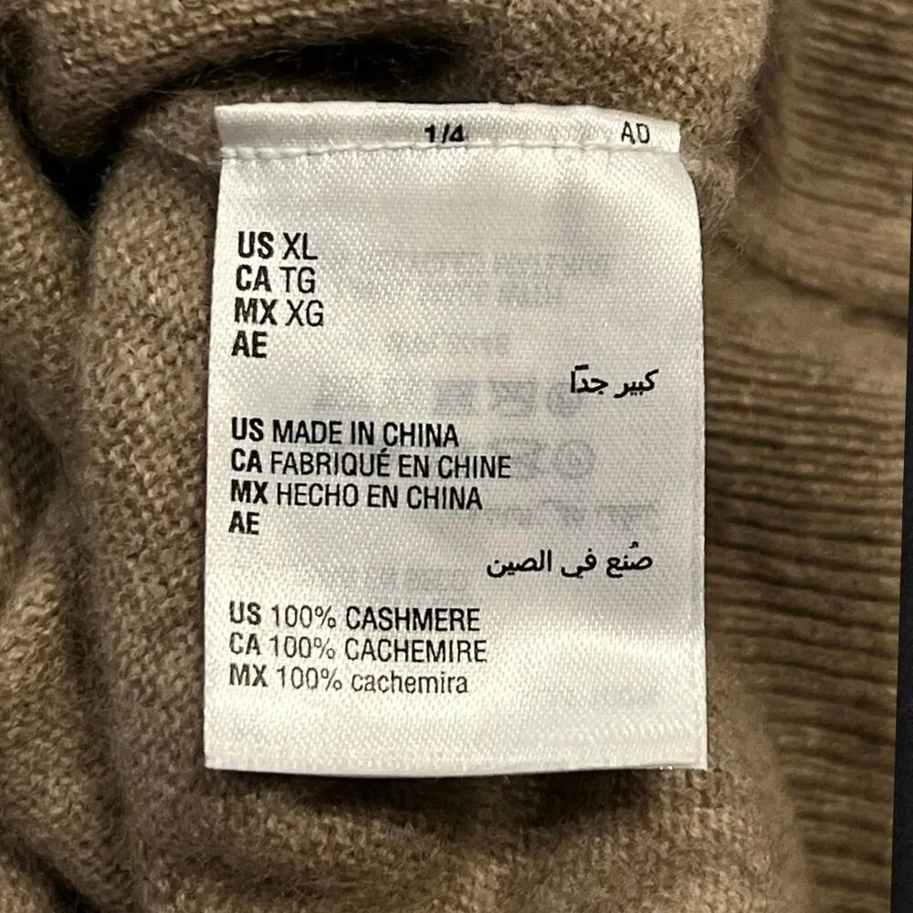 ★ Cashmere Club Room Luxury Tan Soft Lightweight Crewneck Sweater ★ Size XL - Image 7