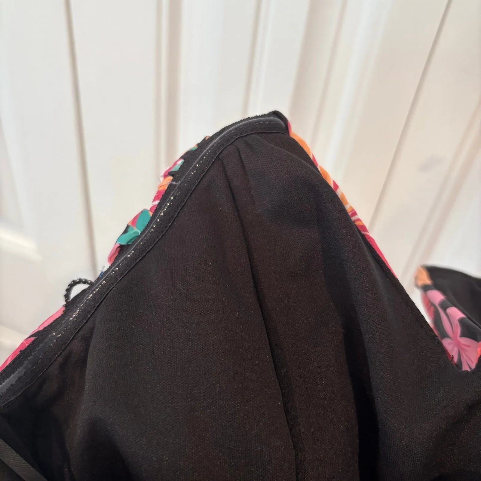 Dee Elly Black Floral Strapless‎ Dress Size Small - Image 6