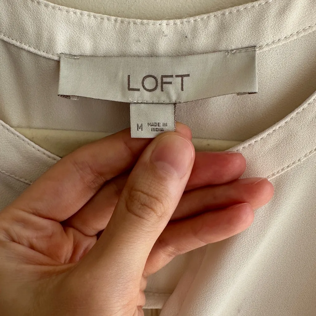 LOFT Creamy White Tank Top, Layering Tank, Business Casual, Size Medium - Image 12