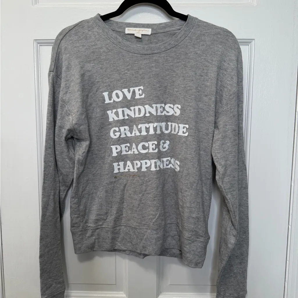 Spiritual Gangster Love Kindness Gratitude Peace Happiness Crewneck Size Large - Image 2