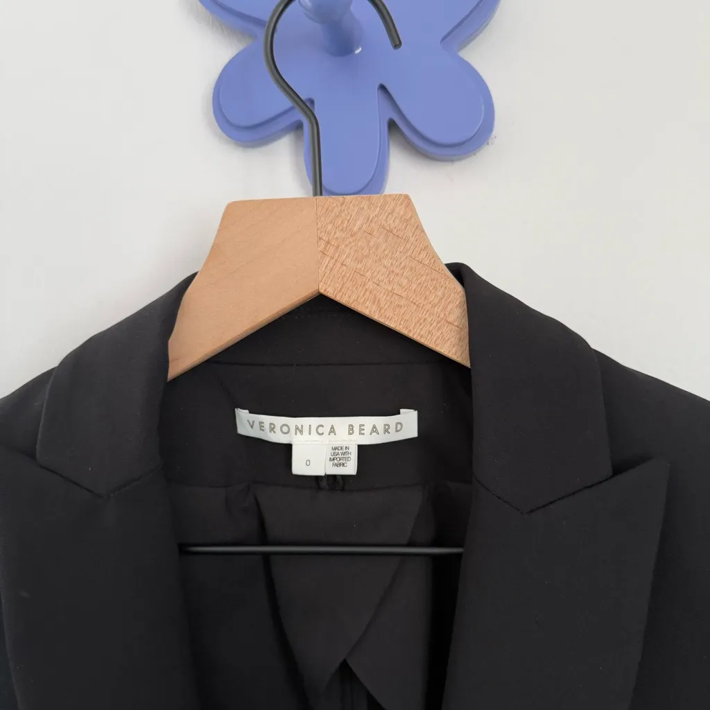 Veronica Beard 0 Iconic Scuba Dickey Jacket Black Minimal Office - Image 6