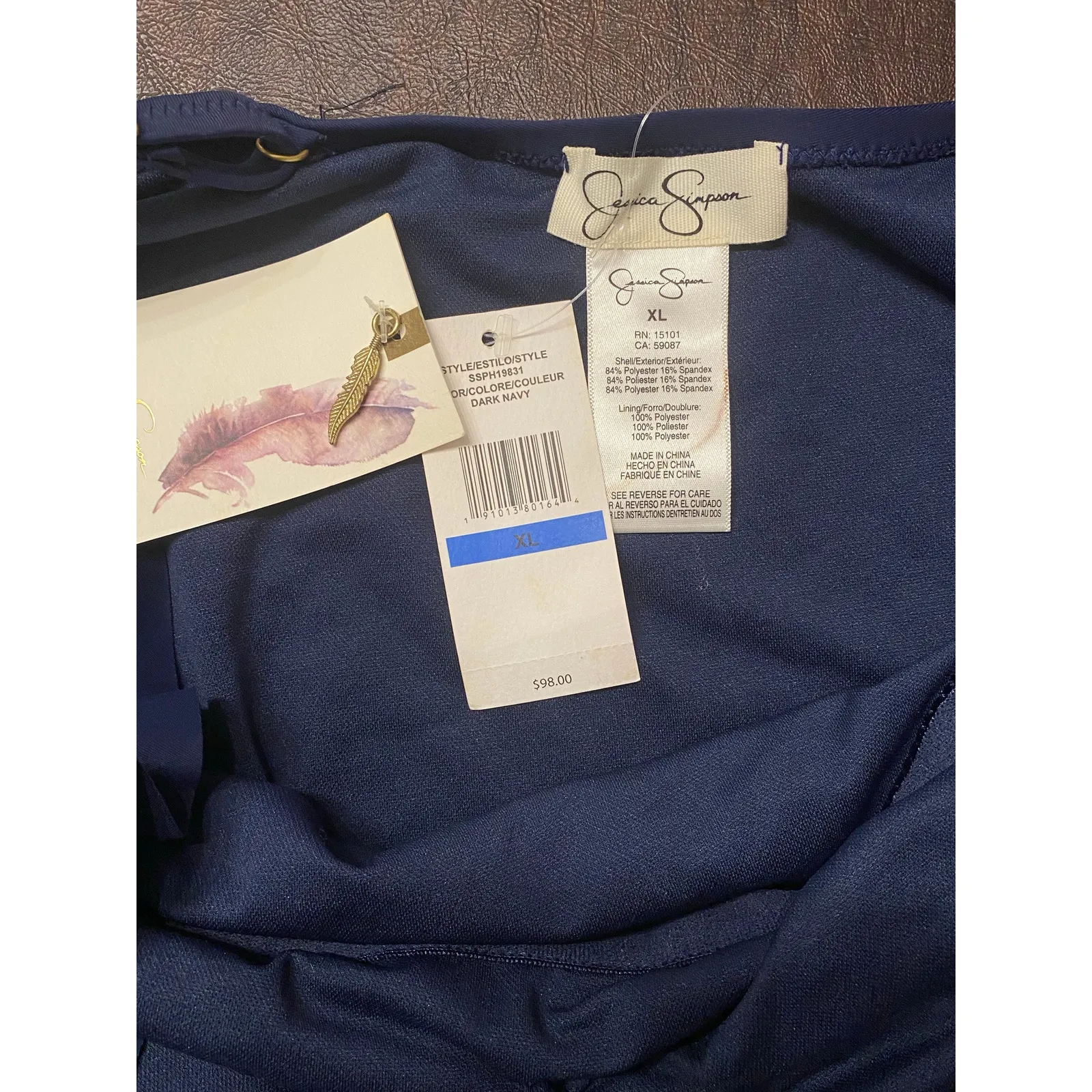 NWT Jessica Simpson Royal Blue Ruffle One Piece Swimsuit XL 18/20 Resort Cruise - Image 8