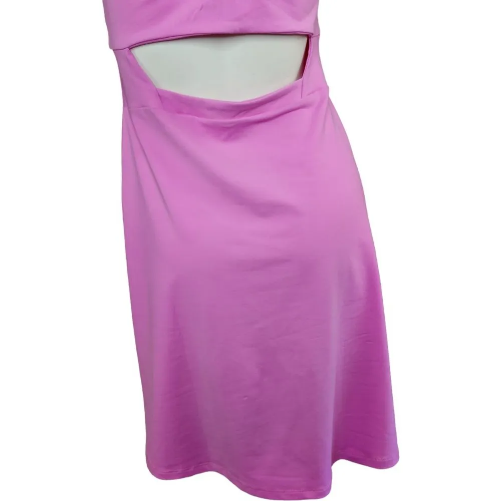 NWT Susana Monaco Womens XL Pink Rouge Sleeveless A-Line Midi Dress Keyhole Back - Image 66