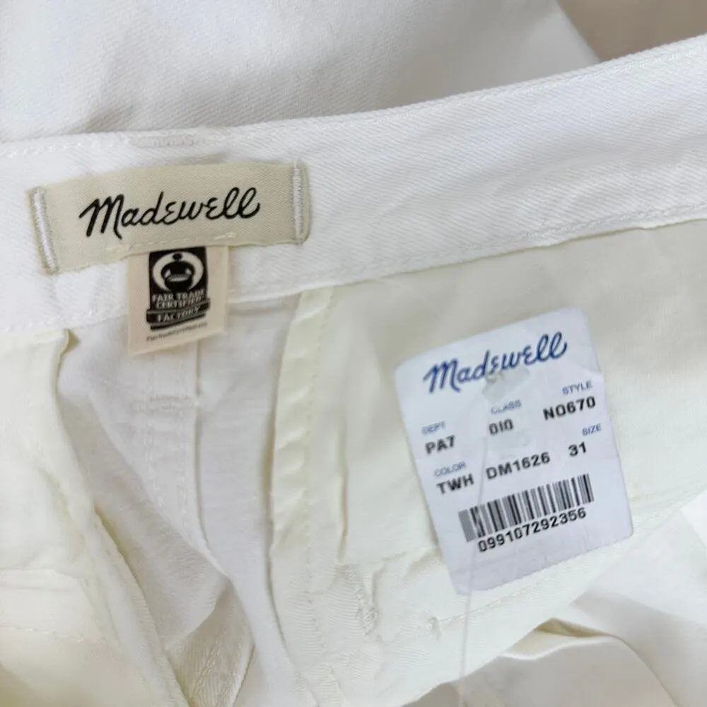 Madewell The Harlow Wide Leg Jean Airy Denim Baggy White High Waist US 31 NWT - Image 14