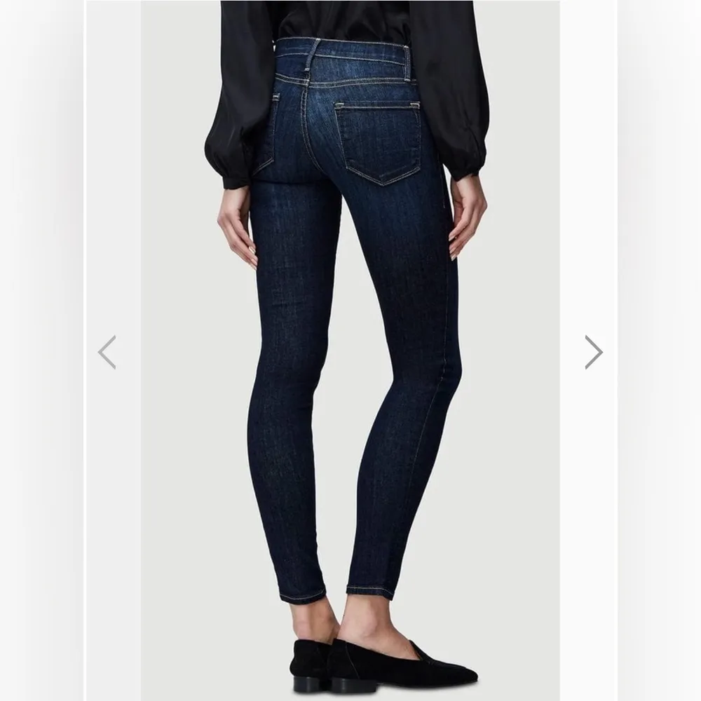 Frame Le Skinny De Jeanne Skinny Jeans Mid Rise Queens Way Dark Wash Blue 25 - Image 2