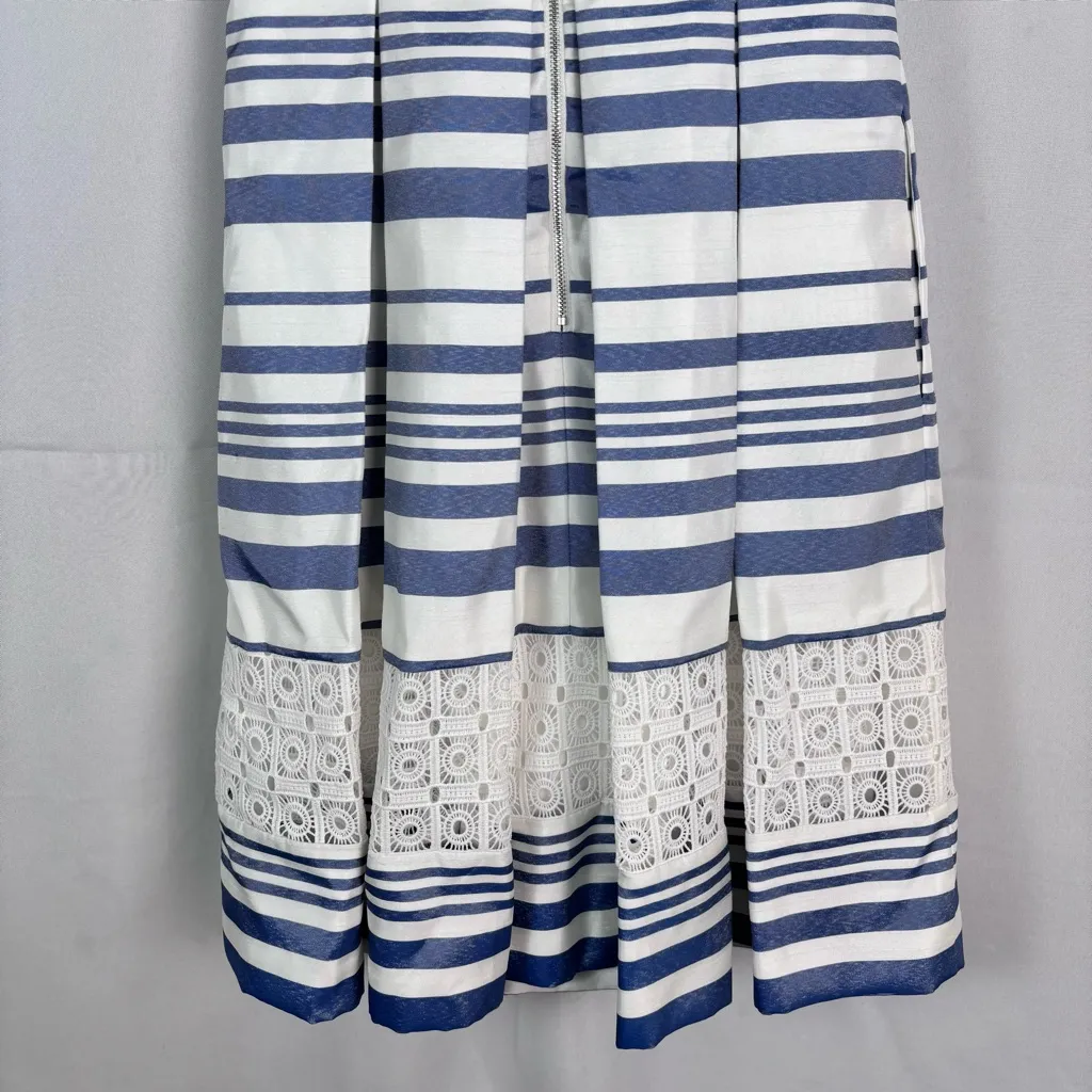 Vince Camuto Crochet Inset Stripe Fit & Flare Dress Size 0 - Image 6