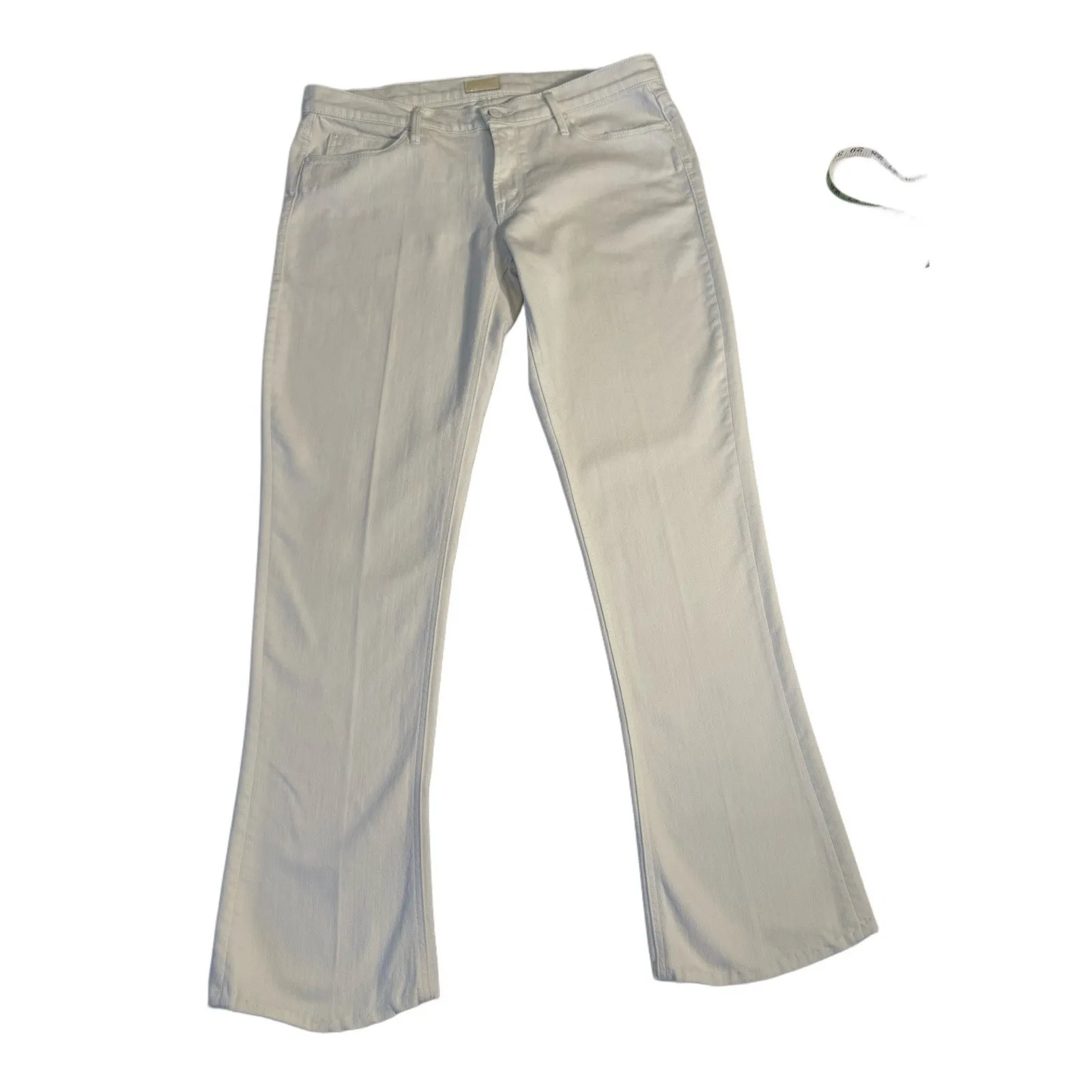 MOTHER‎ WHT Slim Flare Jeans “The Runaway Mirror Mirror” Hip Huggers Flared 31 White - Image 2