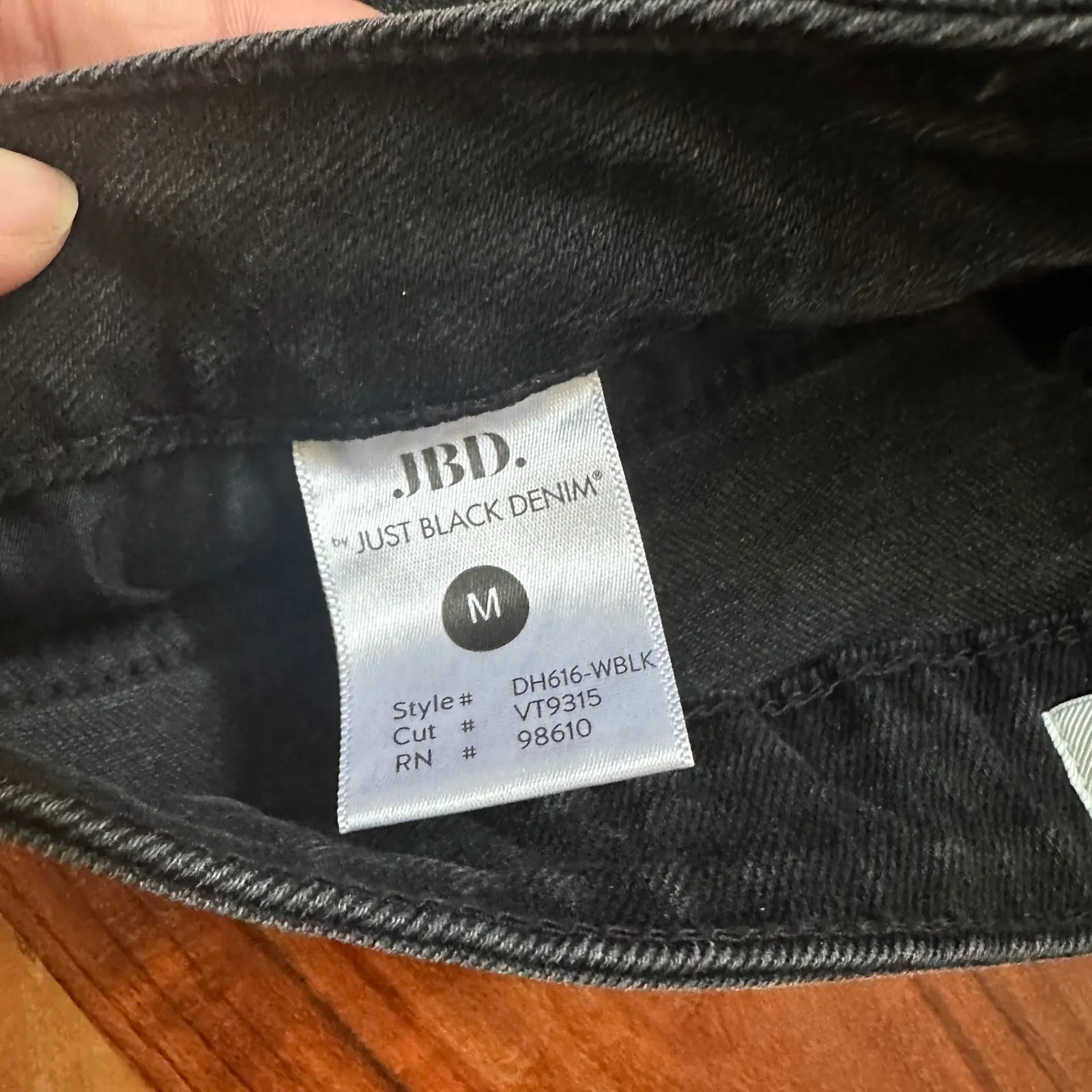 JBD Black Denim Light Distressed‎ Shorts Size Medium - Image 3