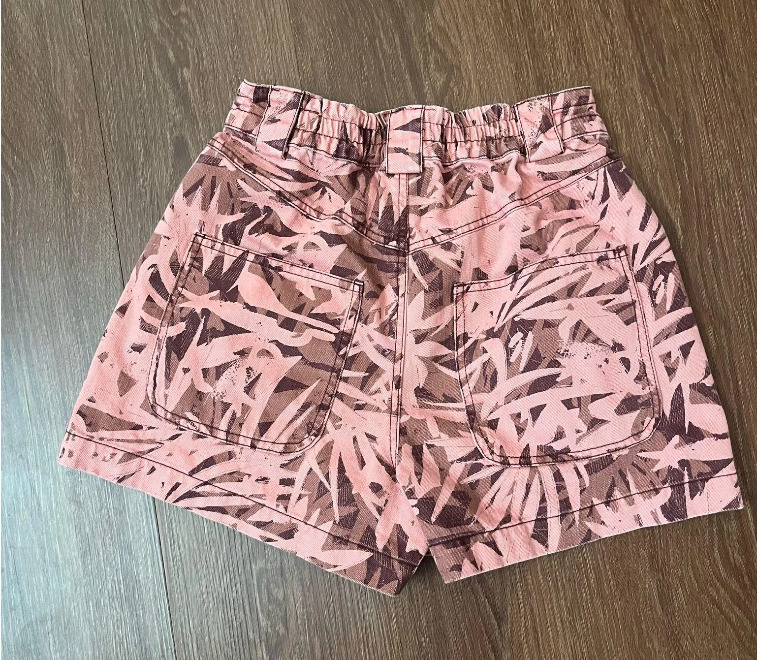 Free People Pink Printed Tropical Shorts  - Image 5