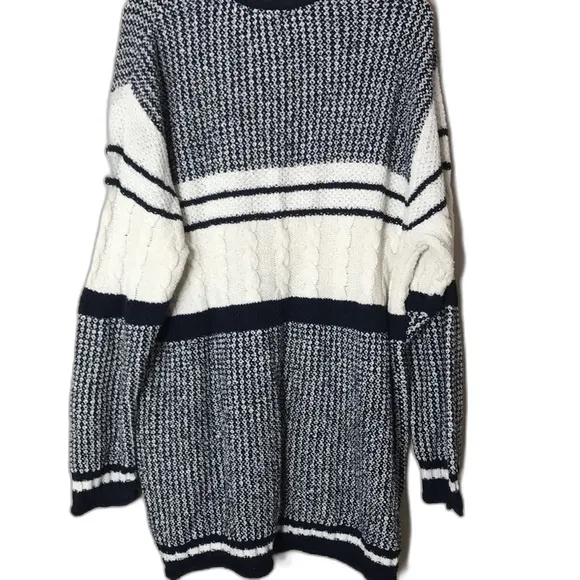 Vtg Liz Claiborne oversized cotton blend knit pullover fall sweater large - Image 9